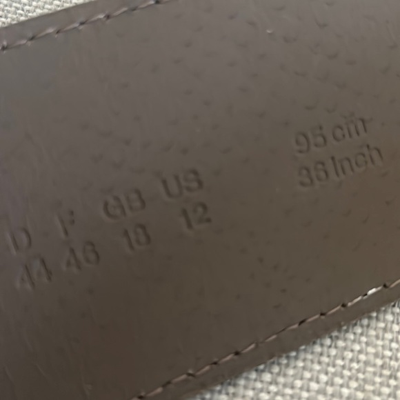 EUC Olsen WIDE Belt in NEUTRAL Reptile Leather/Gunmetal Hardware US L - Picture 7 of 7